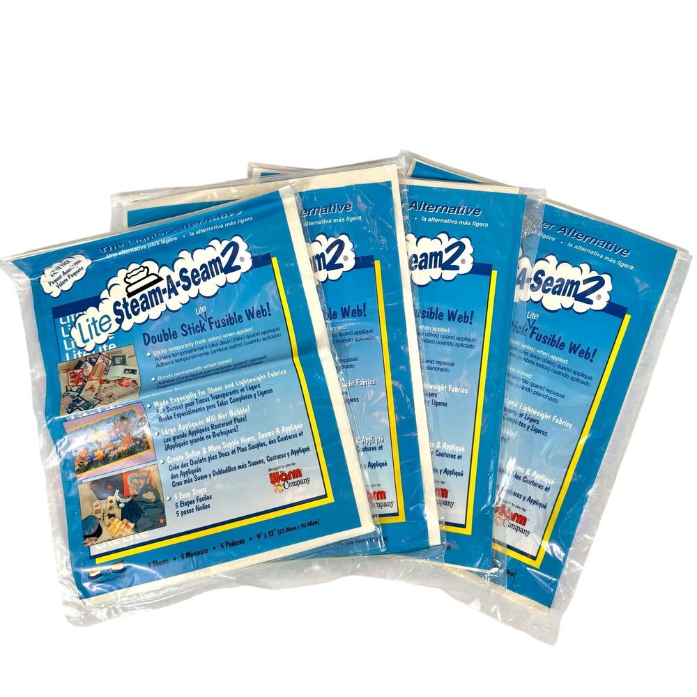 NEW Lite Steam A Seam 2 Fusible Web Double Stick Lot of 4 Sewing Crafting NWOT